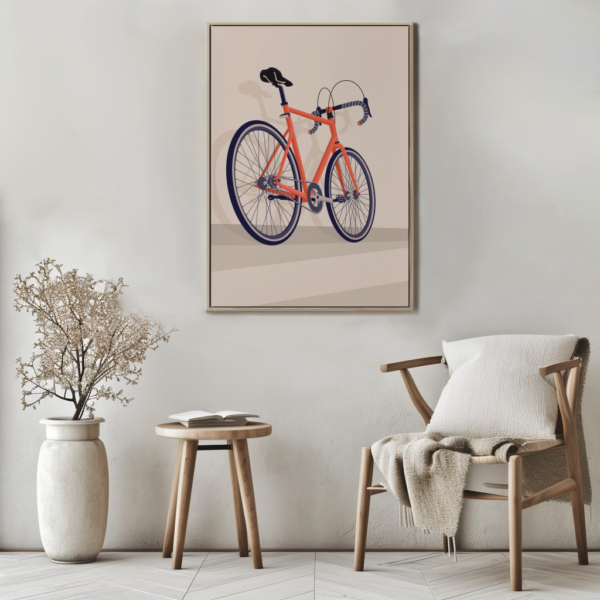 Modernes Rennrad Poster als stilvolles Wandbild – perfekte Fahrrad-Dekoration für Zuhause oder Büro, ideal als Fahrrad Geschenk für Radfahrer und Radsport-Liebhaber.