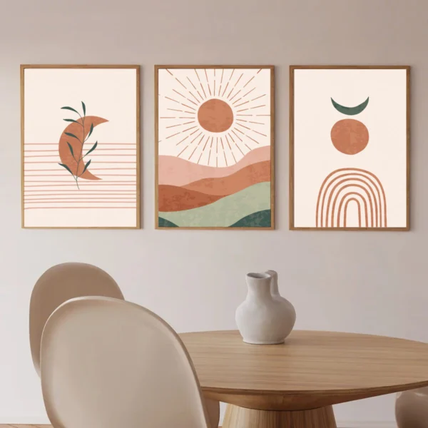 Wandbild Boho Stil 3teilig I Desert Calm I Wandbild Natur – Bild 3