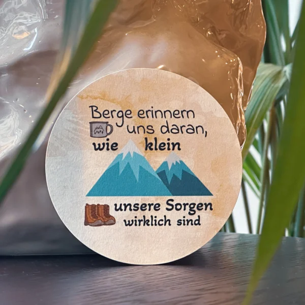 Untersetzer für Wanderer | Wanderfreunde | Geschenke Berg | Naturgefühl für deinen Tisch – Bild 3