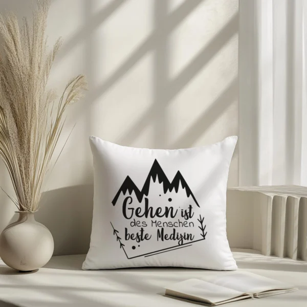 Wandern Kissen "Gehen ist des Menschen beste Medizin" Wanderer Geschenke – Bild 5