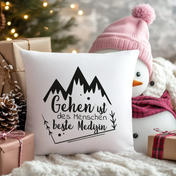 Wandern Kissen "Gehen ist des Menschen beste Medizin" Wanderer Geschenke – Bild 7
