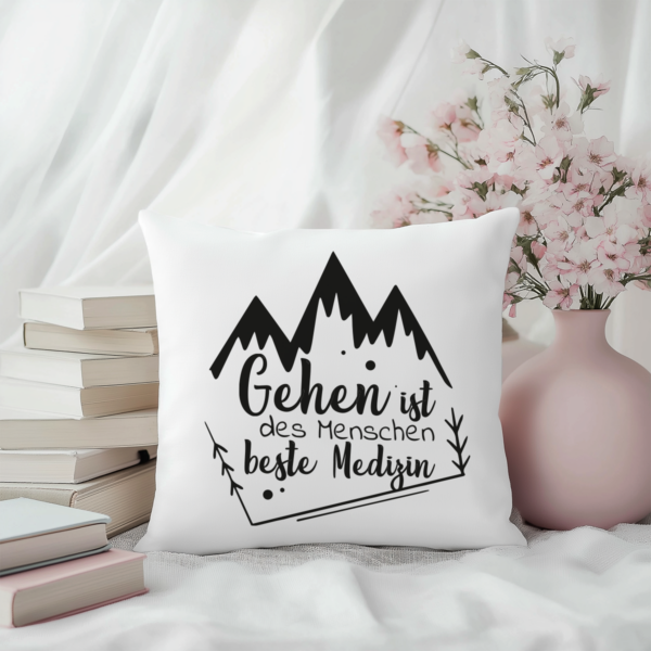 Wandern Kissen "Gehen ist des Menschen beste Medizin" Wanderer Geschenke – Bild 8