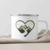 Emaille Tasse Wandern "Frische Luft, müde Beine, glückliches Herz" – Bild 3