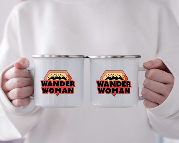 Emaille Tasse Wandern „Wander Woman“ – Bild 5