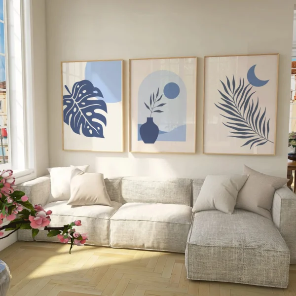 Nature in Motion: Boho Botanical Triptych | Poster Wandern 3teilig | Wandbild – Bild 4