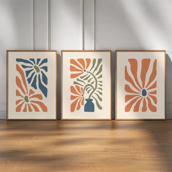 Wandbild Boho Stil I Boho Flowers – Dreiteiliges Set für natürliche Harmonie – Bild 8