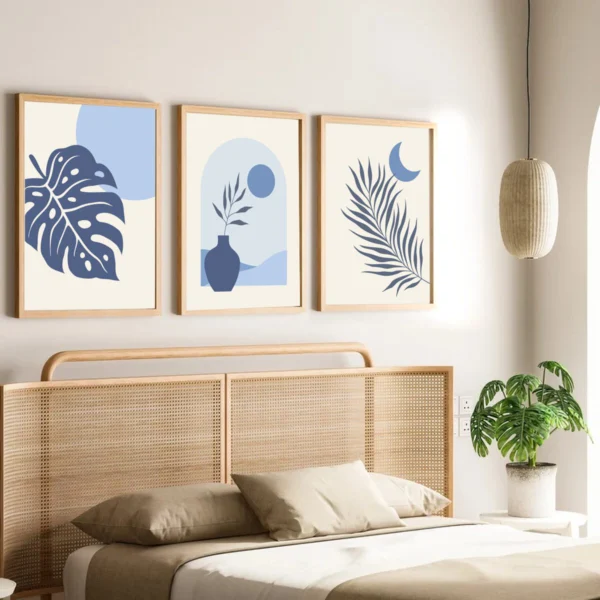 Nature in Motion: Boho Botanical Triptych | Poster Wandern 3teilig | Wandbild – Bild 3