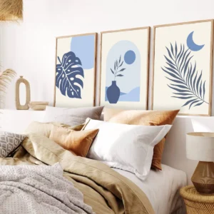 Nature in Motion: Boho Botanical Triptych | Poster Wandern 3teilig | Wandbild