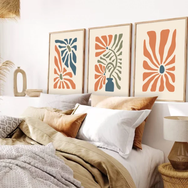 Wandbild Boho Stil I Boho Flowers – Dreiteiliges Set für natürliche Harmonie – Bild 6