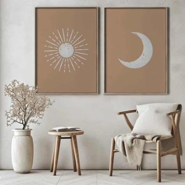Boho Wandbild | Poster „Cosmic Calm“ Boho Style – Bild 3
