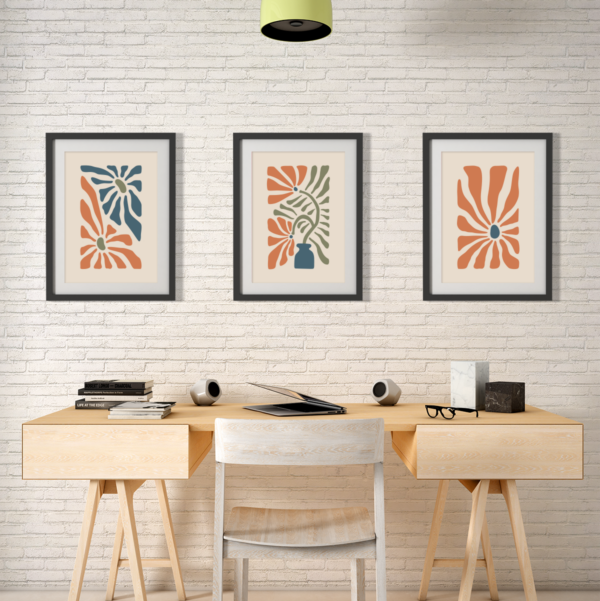 Wandbild Boho Stil I Boho Flowers – Dreiteiliges Set für natürliche Harmonie – Bild 9