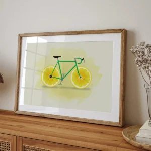 Poster Fahrrad „Fruit Wheels – Ride the Juicy Way“