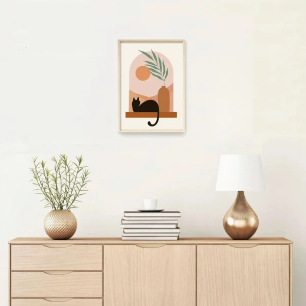 Boho Wandbild | Poster „Boho Cat“ | Wandbild Wandern – Bild 8