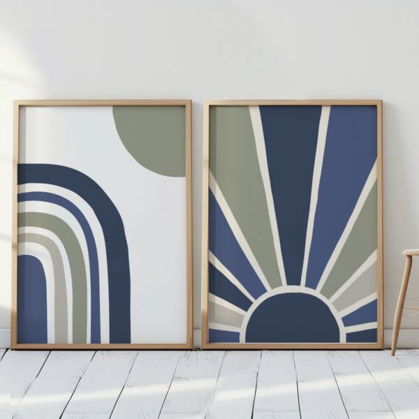 Wandbild "Rays & Rainbows" | Modern Boho Wandbild 2-teilig – Bild 10