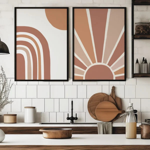 Wandbild "Rays & Rainbows" | Modern Boho Wandbild 2-teilig – Bild 3