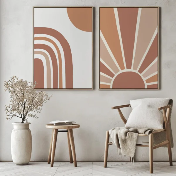 Wandbild "Rays & Rainbows" | Modern Boho Wandbild 2-teilig – Bild 6