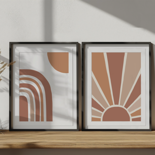 Wandbild "Rays & Rainbows" | Modern Boho Wandbild 2-teilig – Bild 4