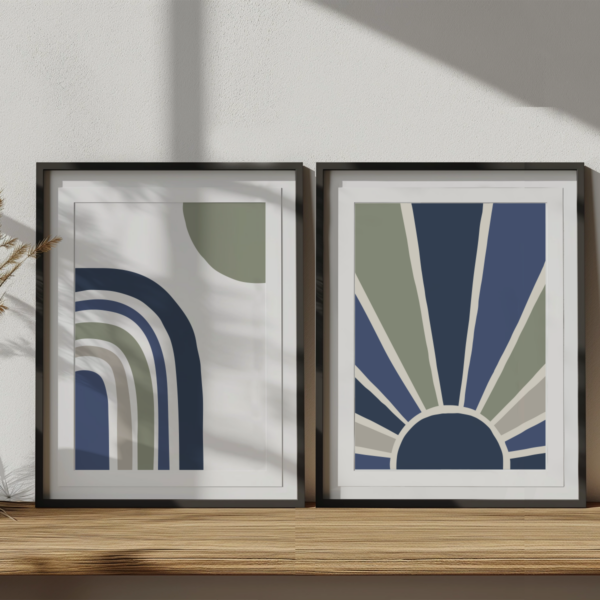 Wandbild "Rays & Rainbows" | Modern Boho Wandbild 2-teilig – Bild 9