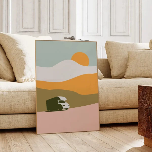 Camping Poster | Wandbild  "Rolling Hills"| Artwork für Camping Fans – Bild 9