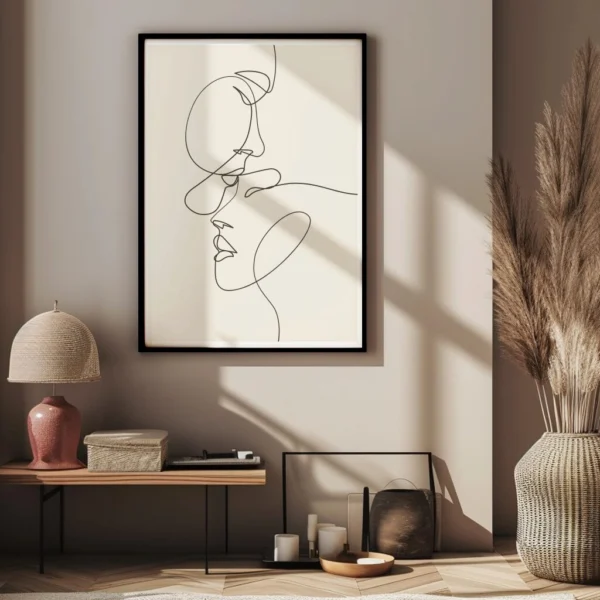Boho Wandbild | Poster „One Line Connection“ | Boho Stil – Bild 2