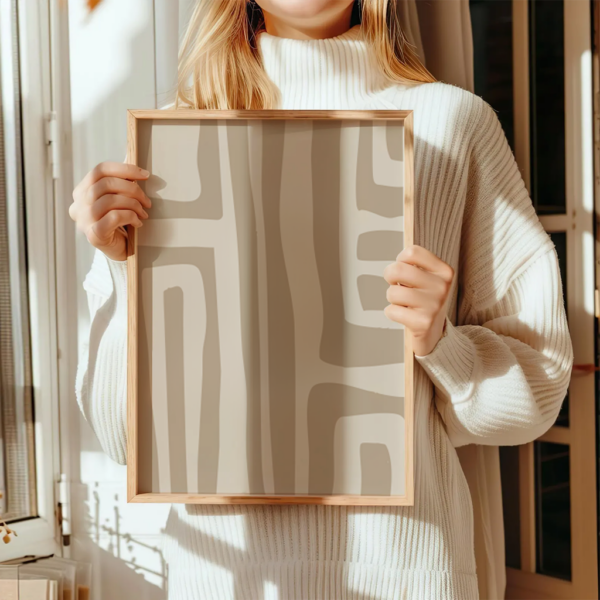 Boho Wandbild | Poster „Desert Lines“ | Wandbild Wandern – Bild 3