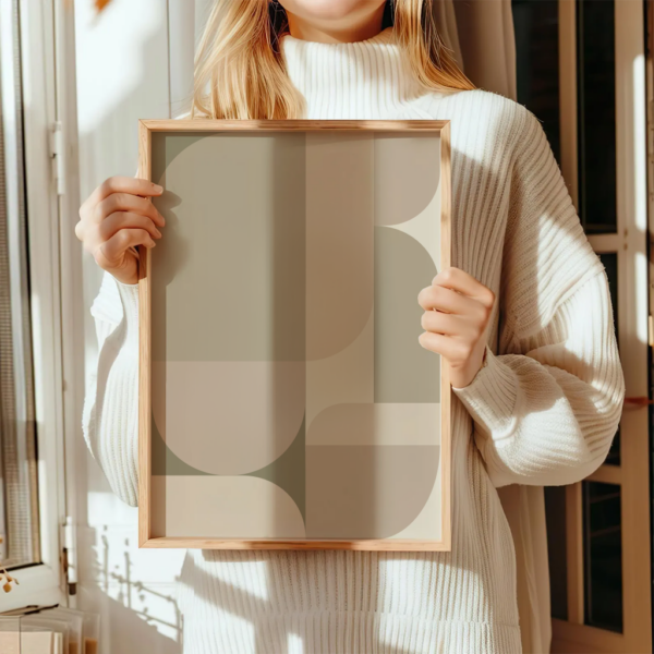 Boho Wandbild | Poster „Soft Geometry“ | Boho Stil – Bild 5