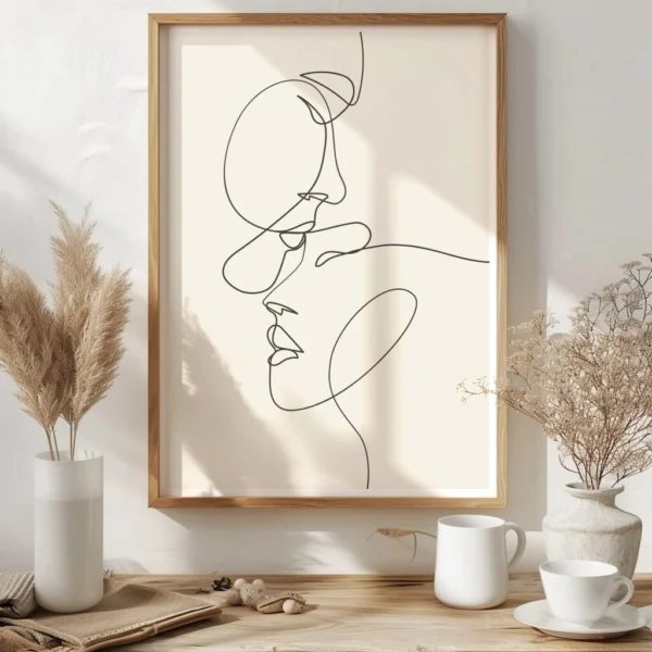 Boho Wandbild | Poster „One Line Connection“ | Boho Stil – Bild 5