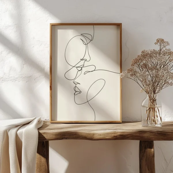 Boho Wandbild | Poster „One Line Connection“ | Boho Stil – Bild 5