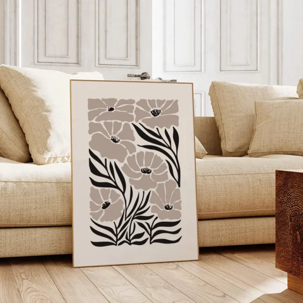 Boho Wandbild | Poster „Black Bloom“ | Wandbild Wandern – Bild 7