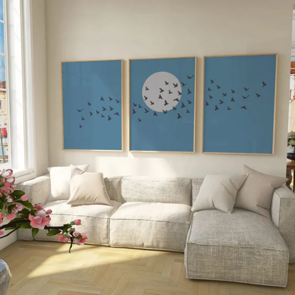 Wandbild Boho Stil I "Triptychon" – Dreiteiliges Set für natürliche Harmonie – Bild 2