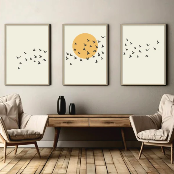 Wandbild Boho Stil I "Triptychon" – Dreiteiliges Set für natürliche Harmonie – Bild 5