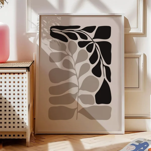 Boho Wandbild | Poster „Wild Leaf“ | Wandbild Boho Stil