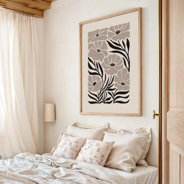 Boho Wandbild | Poster „Black Bloom“ | Wandbild Wandern – Bild 6