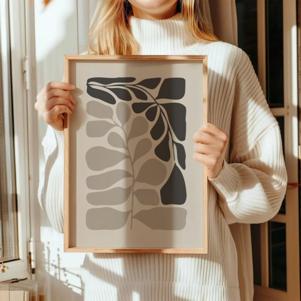 Boho Wandbild | Poster „Wild Leaf“ | Wandbild Boho Stil – Bild 6