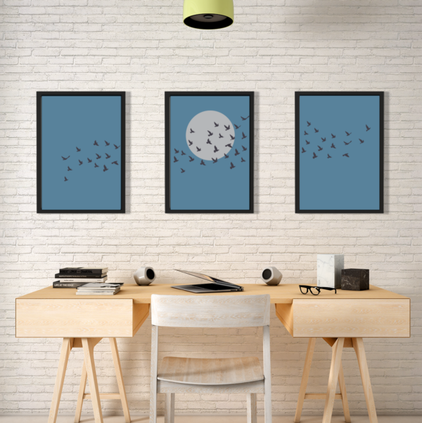 Wandbild Boho Stil I "Triptychon" – Dreiteiliges Set für natürliche Harmonie – Bild 9