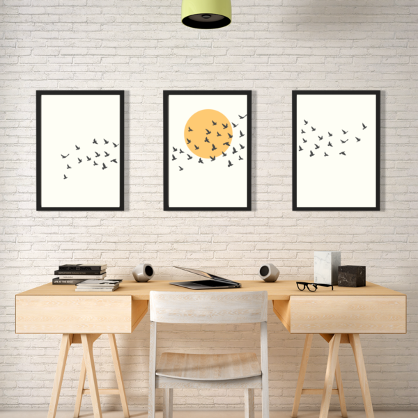 Wandbild Boho Stil I "Triptychon" – Dreiteiliges Set für natürliche Harmonie – Bild 12