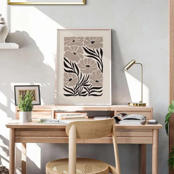 Boho Wandbild | Poster „Black Bloom“ | Wandbild Wandern – Bild 5
