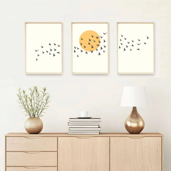 Wandbild Boho Stil I "Triptychon" – Dreiteiliges Set für natürliche Harmonie – Bild 16