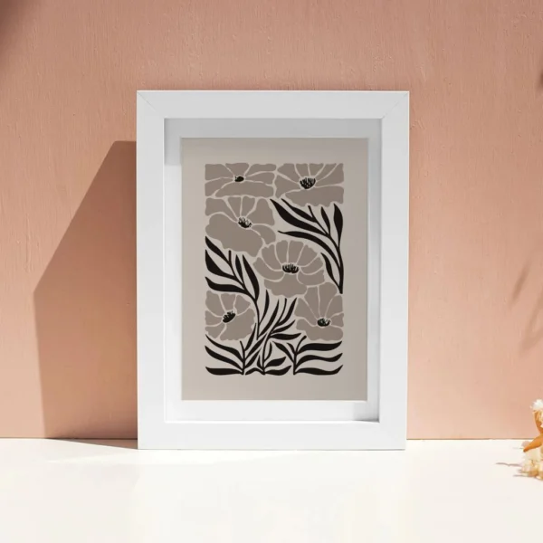 Boho Wandbild | Poster „Black Bloom“ | Wandbild Wandern – Bild 3