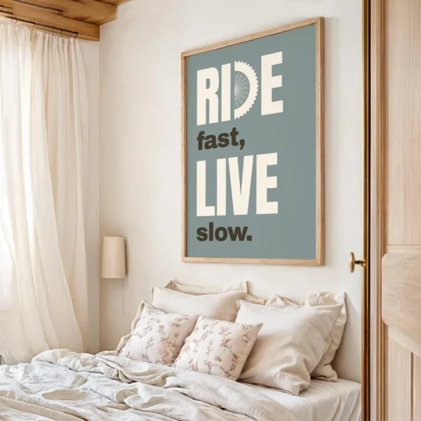 Fahrrad Poster "Ride fast, live slow“ – Bild 8