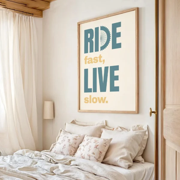 Fahrrad Poster "Ride fast, live slow“ – Bild 10