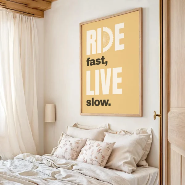 Fahrrad Poster "Ride fast, live slow“ – Bild 9