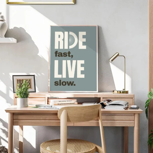 Fahrrad Poster "Ride fast, live slow“ – Bild 11
