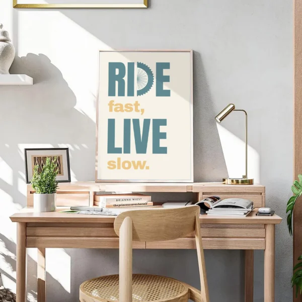 Fahrrad Poster "Ride fast, live slow“ – Bild 13