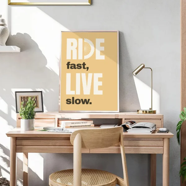 Fahrrad Poster "Ride fast, live slow“ – Bild 12
