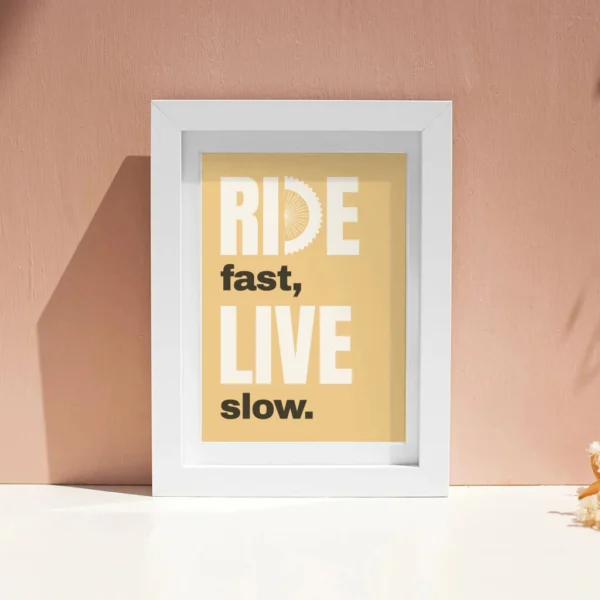Fahrrad Poster "Ride fast, live slow“ – Bild 15