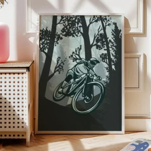 Fahrrad Poster "Into the Woods“