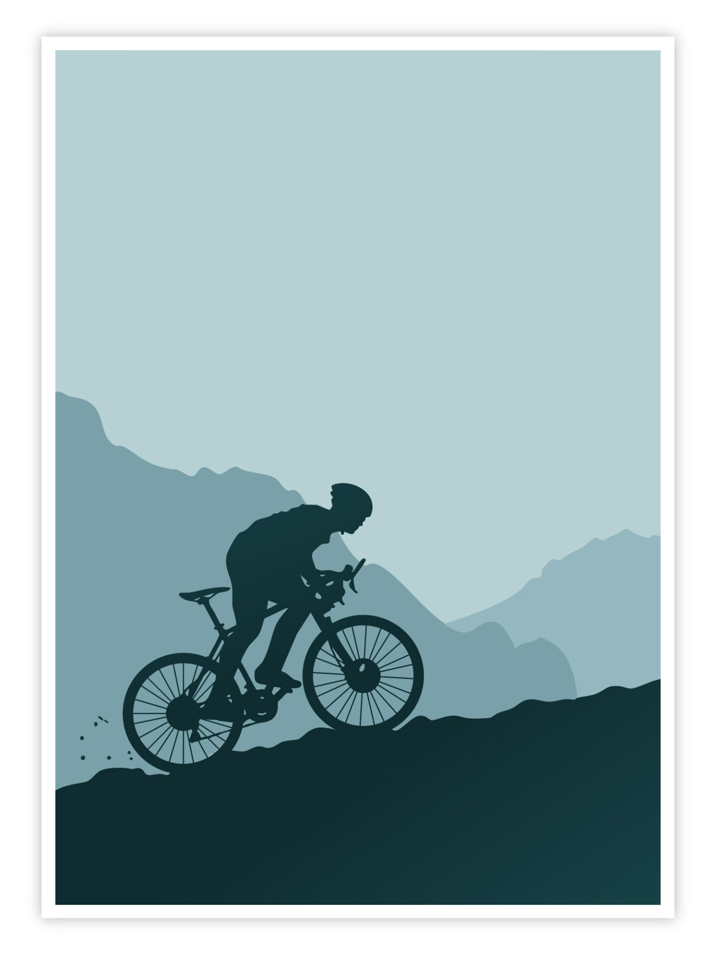 Fahrrad-Poster-„Climb-the-Silence“