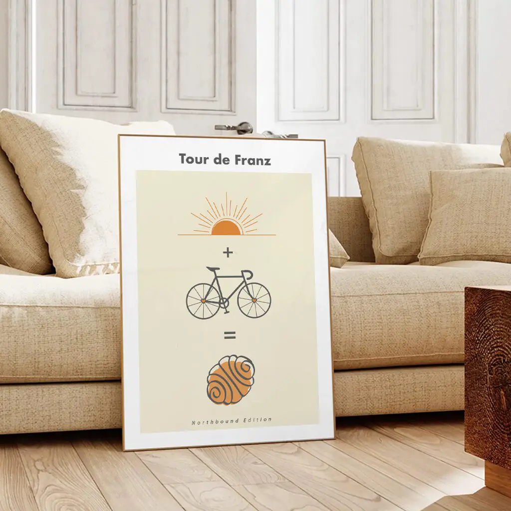 Fahrrad Poster „Tour de Franz – Northbound Edition“ 3 Fahrrad Poster „Tour de Franz – Northbound Edition“ – Bild 3