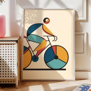 Fahrrad Poster „Bauhaus Rider"